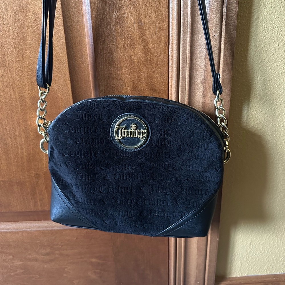 Juicy Couture Black and Gold Crossbody Bag